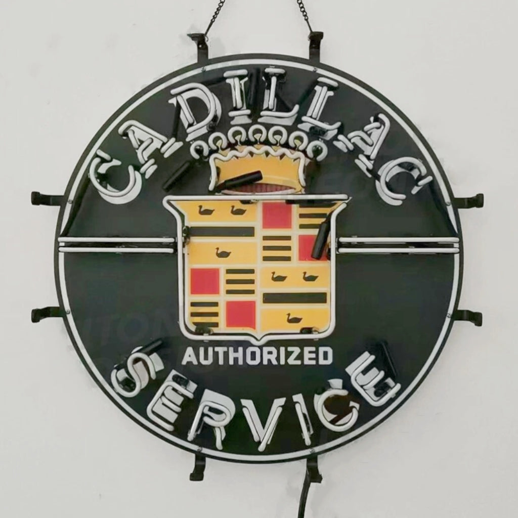 Authorized Cadillac Service Neon Sign