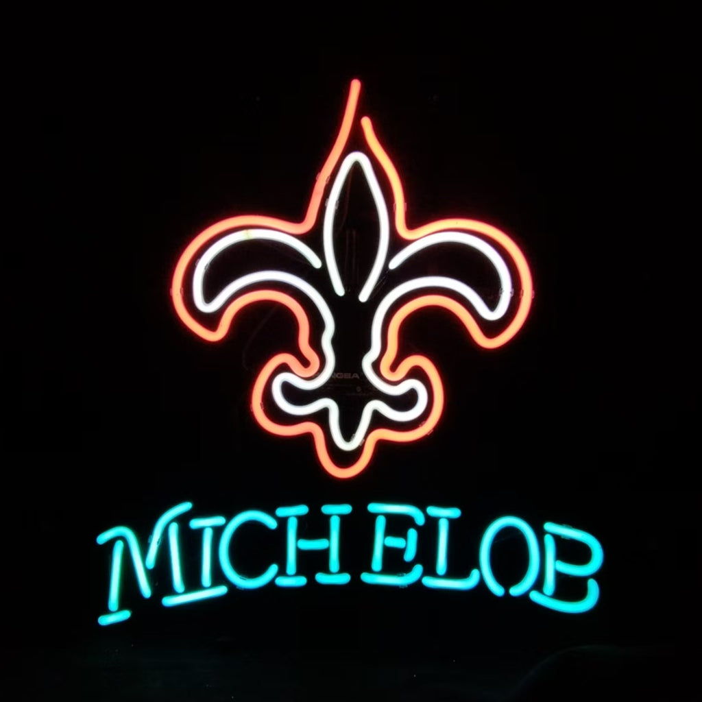 "Michelob Ultra with Fashion Logo neon sign glass - bright and vibrant logo, perfect for bars, business shop, garage, man caves wall decor."