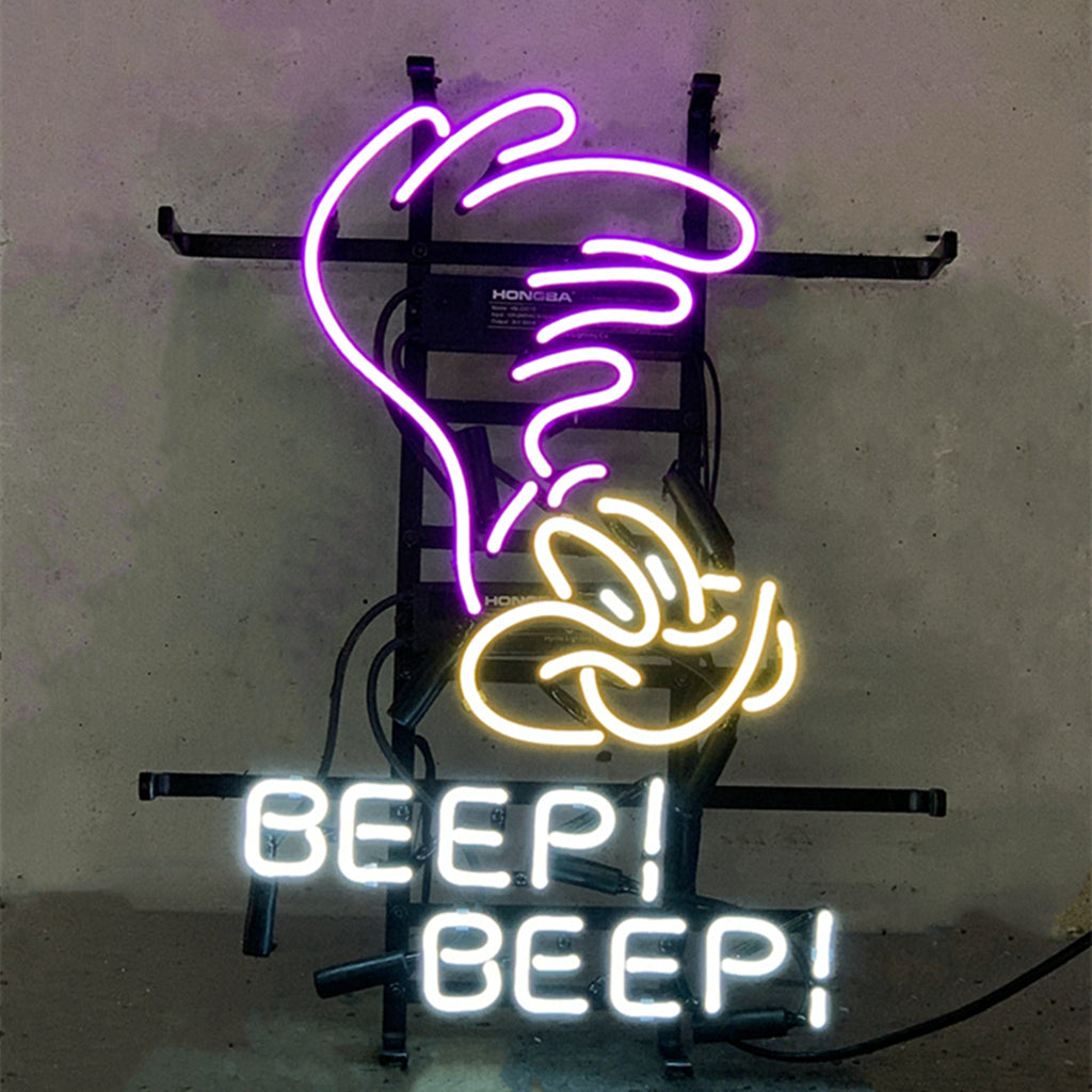 " Plymouth superbird beep beep neon sign glass - sleek and stylish, perfect for garages, man caves, and auto enthusiasts."