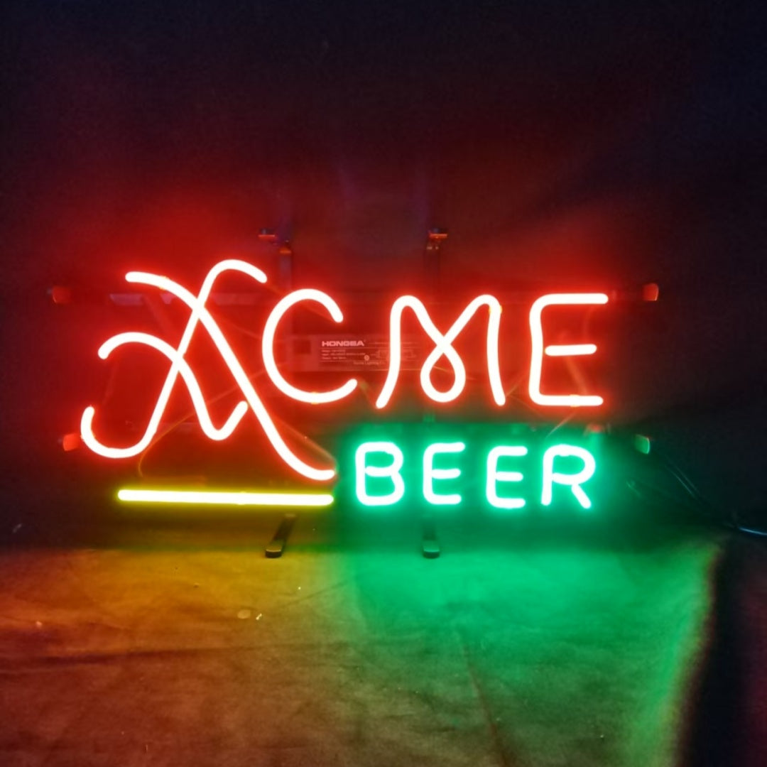 ACME Lager Beer Real Neon Sign
