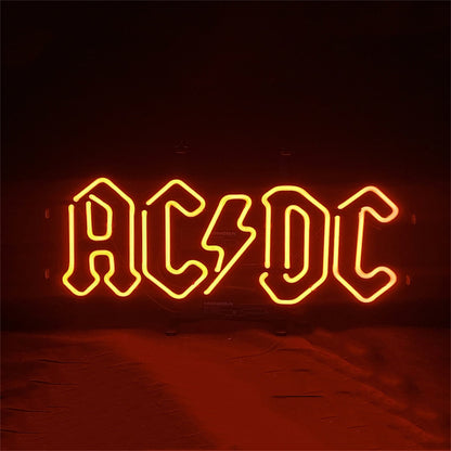 " Red AC DC neon signs- perfect for business shop, bars, homes wall night lamp"