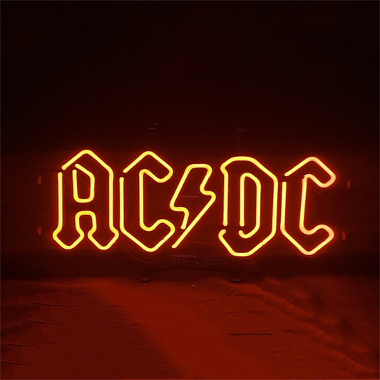 " Red AC DC neon signs- perfect for business shop, bars, homes wall night lamp"