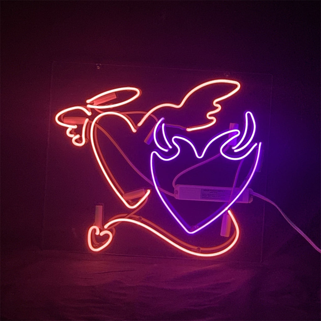 Angels& Demons Heart Neon Signs