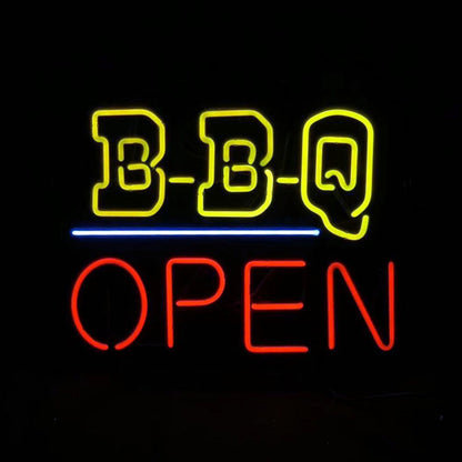 BBQ Open Neon Light Sign