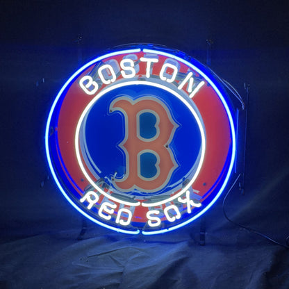 Boston Red Sox Logo Neon Sign Light Neon Signs Glass- sleek and stylish, perfect for garages, man caves, and auto enthusiasts."