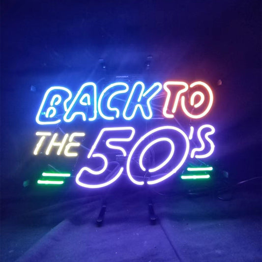 "Back to The 50's neon signs- perfect for business shop, bars, homes wall night lamp"