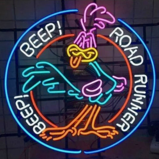 Beep Beep Road Runner Super Bird Real Neon Signs