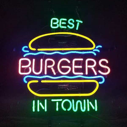 Best Burgers in Town Neon Signs