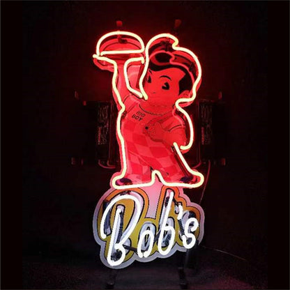 Bob Sign Bob's Big Boy Red Neon Signs 100% Handmade Glass for Wall Gift – Neon ...