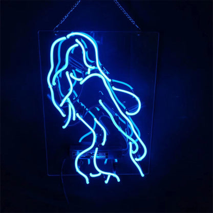 "Blue Sexy Girl Live Nudes neon signs- perfect for business shop, bars, homes wall night lamp"