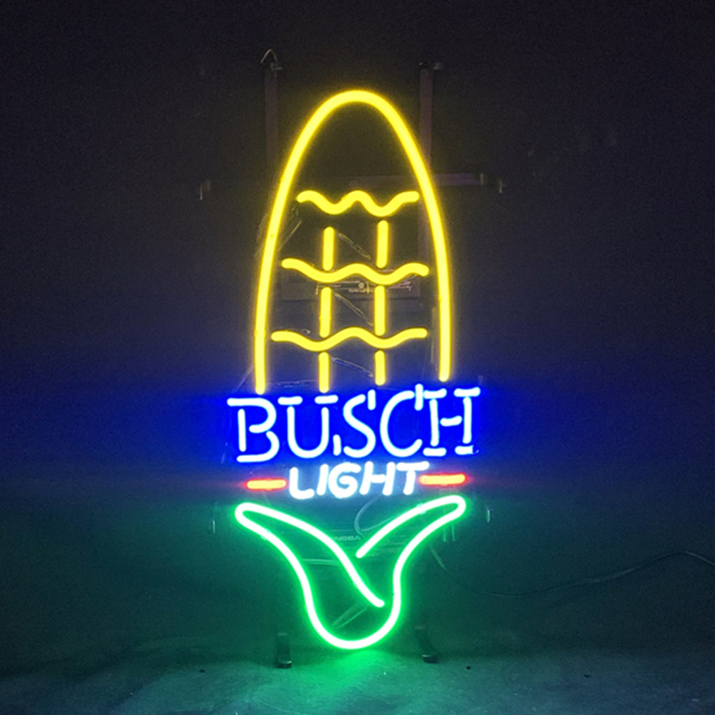 " Busch Light Corn Neon Sign Glass-neon sign glass - bright and vibrant logo, perfect for bars, shop, and man caves."