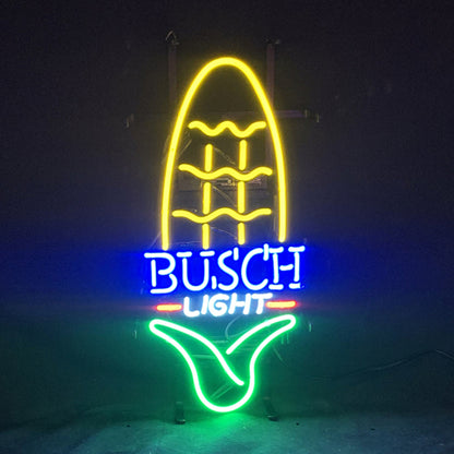 " Busch Light Corn Neon Sign Glass-neon sign glass - bright and vibrant logo, perfect for bars, shop, and man caves."