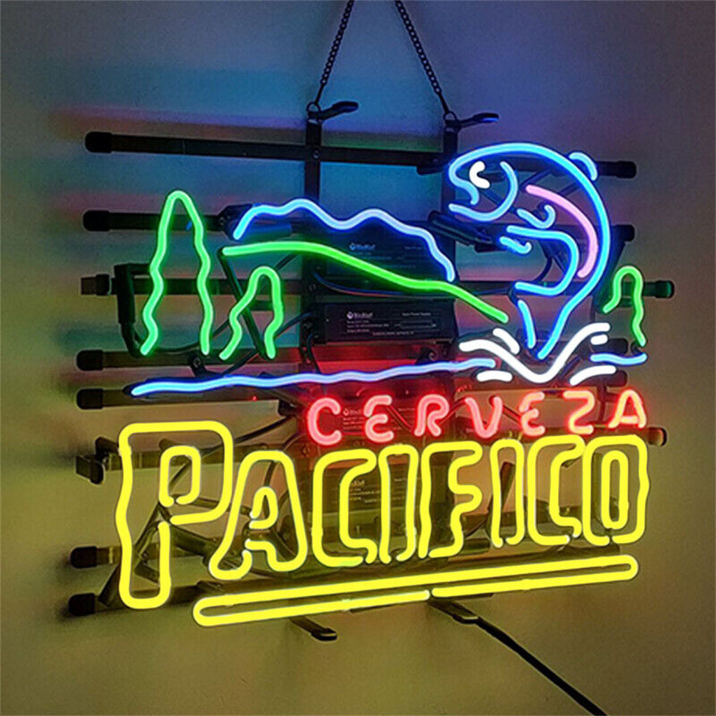 Cerveza Pacifico Go Fishing Neon Sign Light