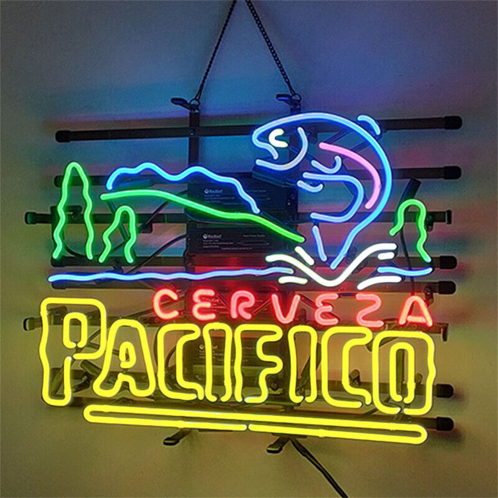 Cerveza Pacifico Go Fishing Neon Sign Light