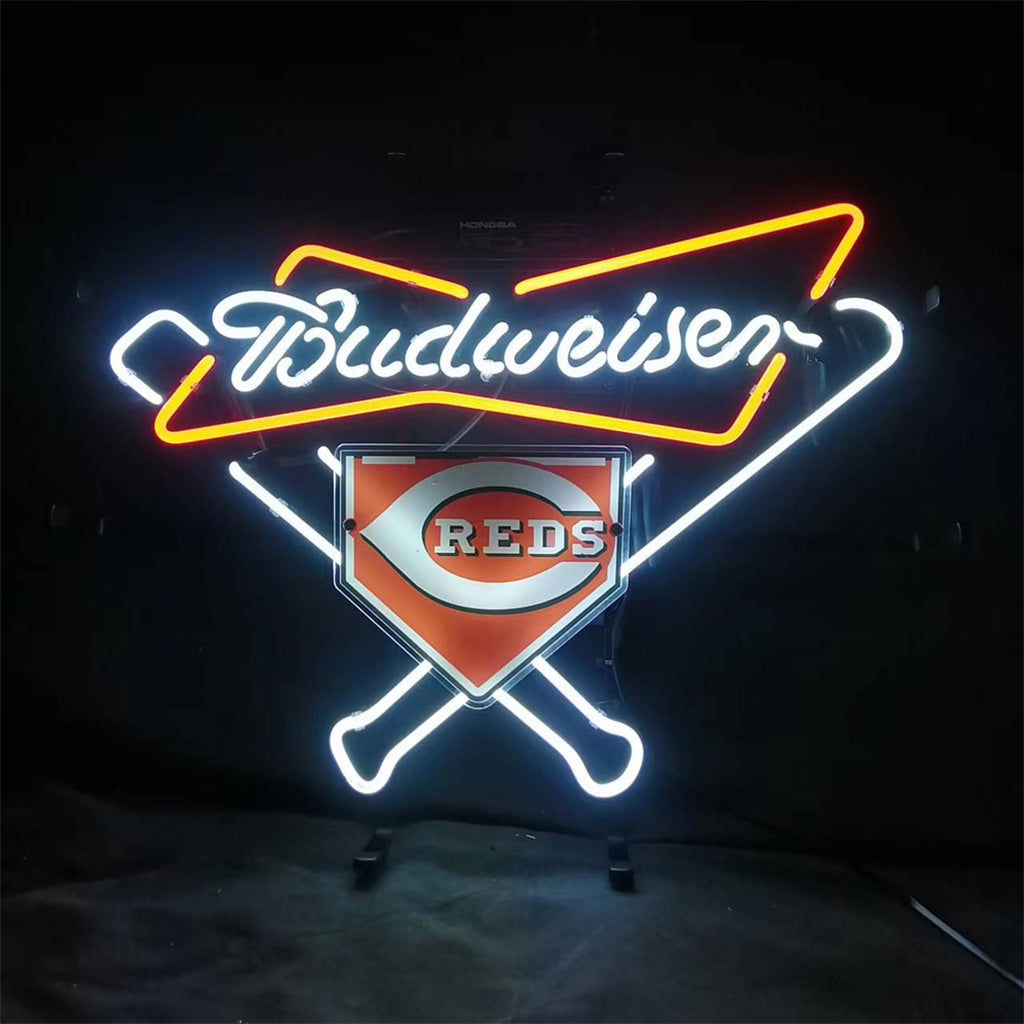 Cincinnai Reds Est. Sign Cincinnati Reds Budweiser Neon Signs Light Glass with Logo Custom ...