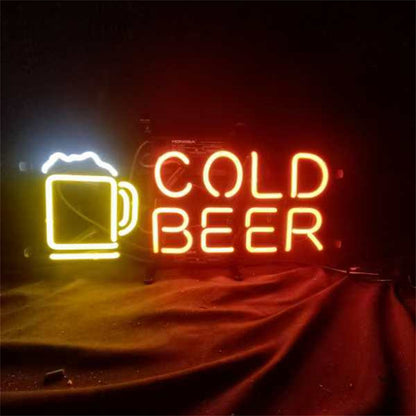 Cold Beer with Mug Neon Sign Neon Sign Light