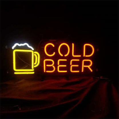 Cold Beer with Mug Neon Sign Neon Sign Light