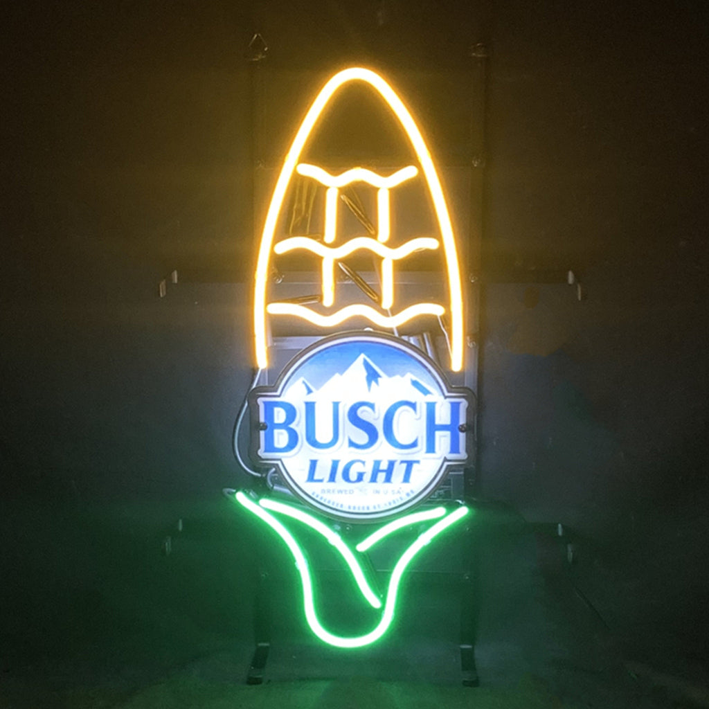 "Corn with Busch Light Acrylic Neon Signs-neon sign glass - bright and vibrant logo, perfect for bars, shop, and man caves."