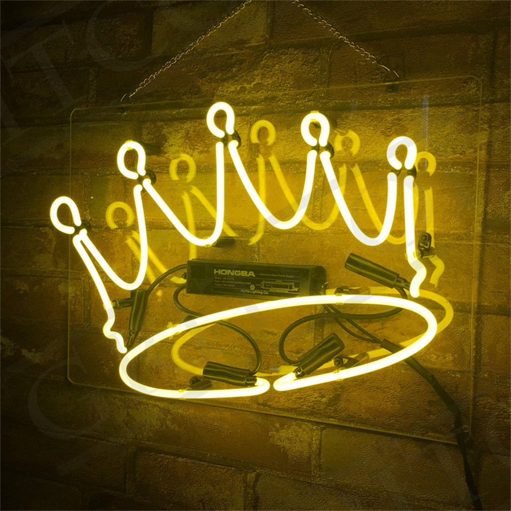 Crown Yellow Neon Signs