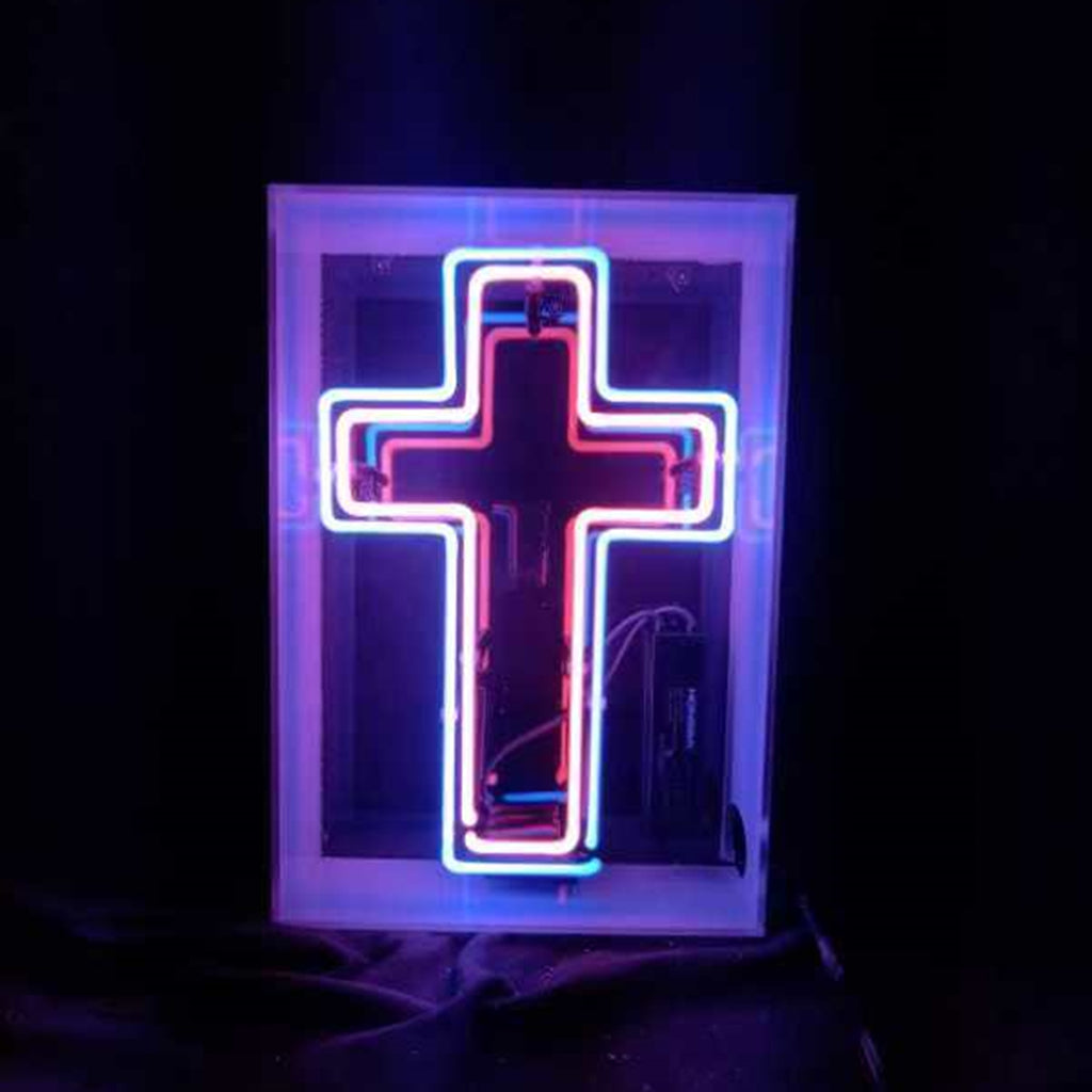 Cross Acrylic Box Neon Signs