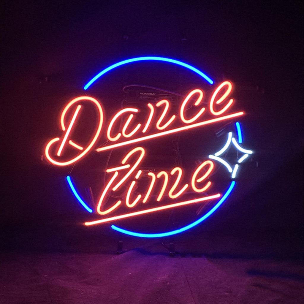 Dance Time Neon Light Sign 100% Custom Real Glass Wall Art – Neon Signs ...