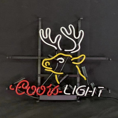 Deer and Coors Light Beer Neon Sign Light