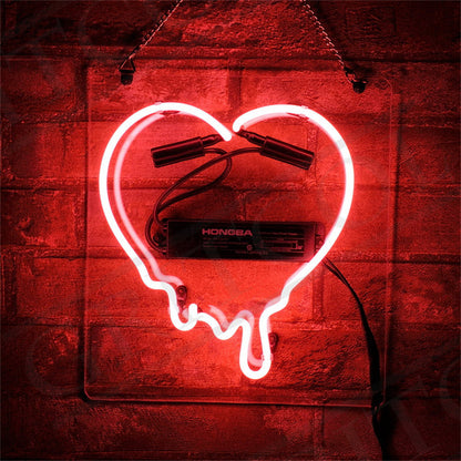 "Dripping Heart neon signs- perfect for business shop, bars, homes wall night lamp"