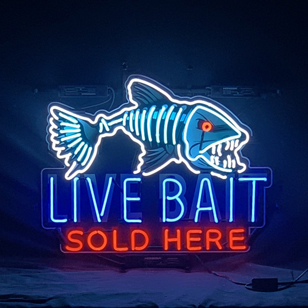 Fangtooth Live Bait Sold Here Neon Signs Light