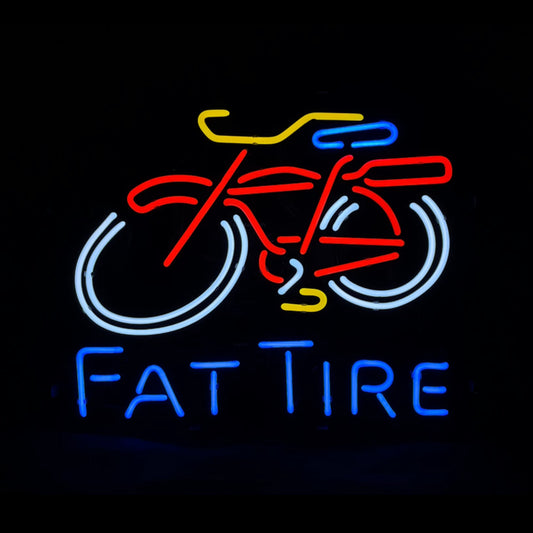 "Fat Tire Bicycle Bike neon signs- perfect for business shop, bars, homes wall night lamp"