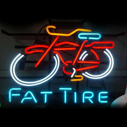 Fat Tire Bicycle Bike Neon Signs Light