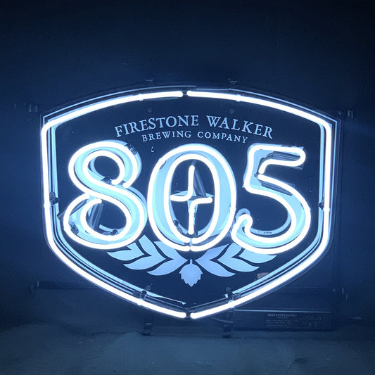 "Firestone walker brewing  company 805 neon sign glass - bright and vibrant logo, perfect for bars, shops, man caves gift decoration."