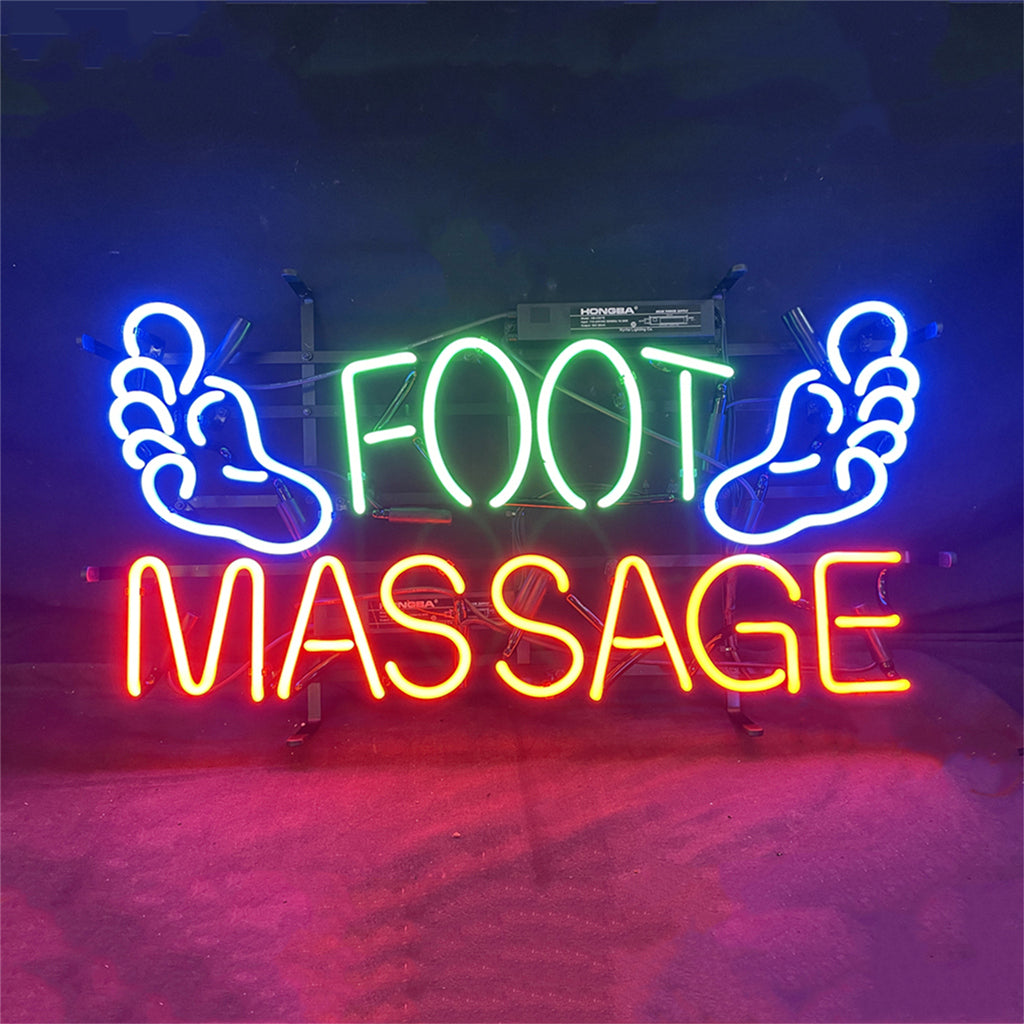 Foot Massage Neon Signs Light