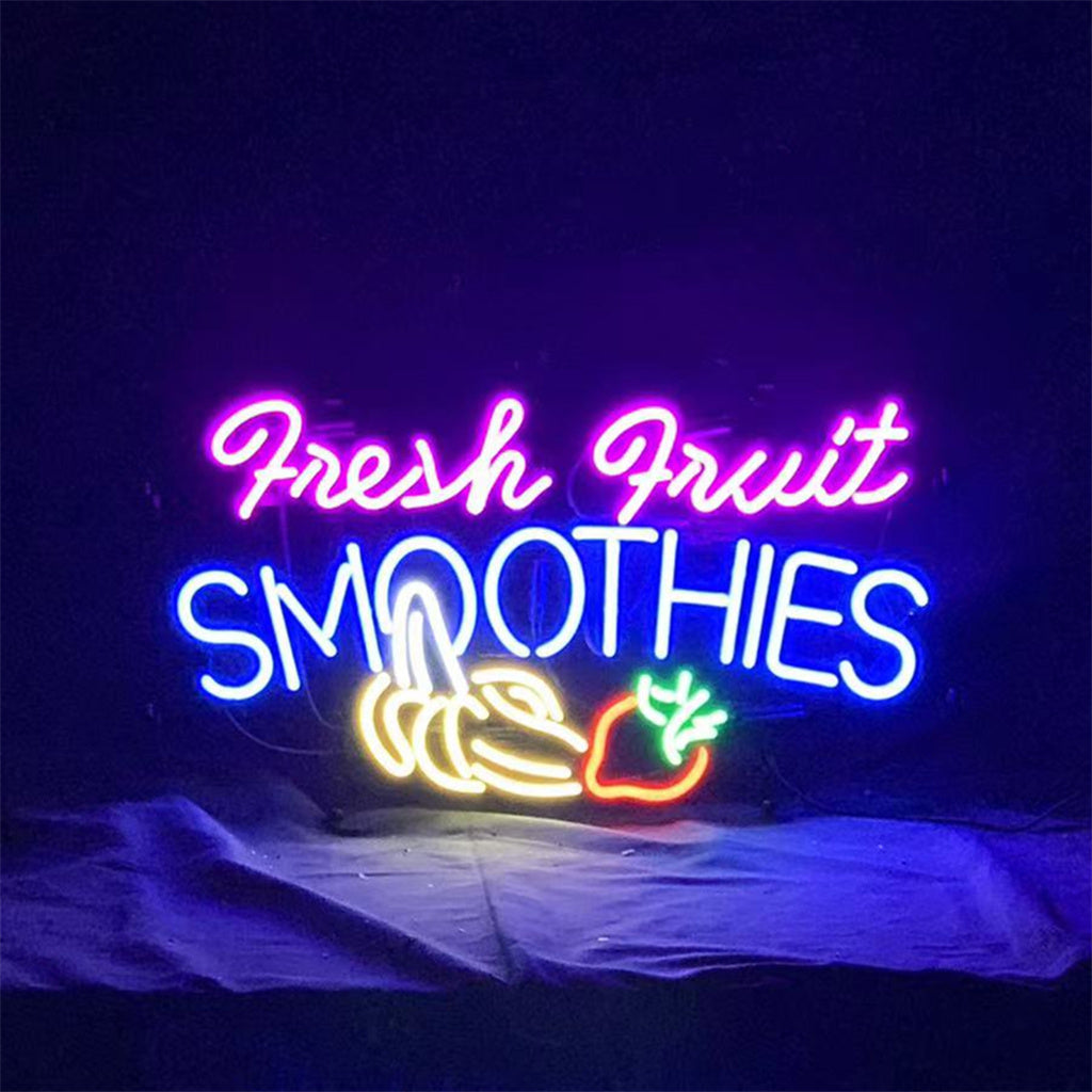 "Fresh Fruit Smoothies neon signs- perfect for business shop, bars, homes wall night lamp"