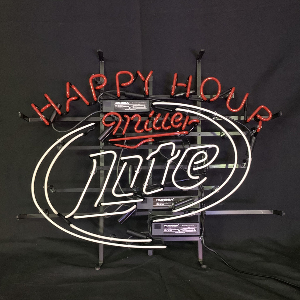 Happy Hours Miller Lite Beer Neon Sign Light