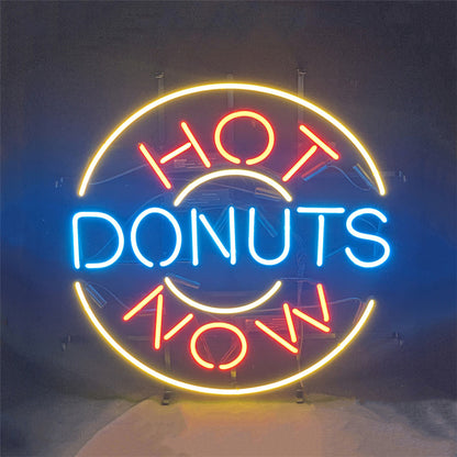 "Hot Donuts Now neon signs- perfect for business shop, bars, homes wall night lamp"