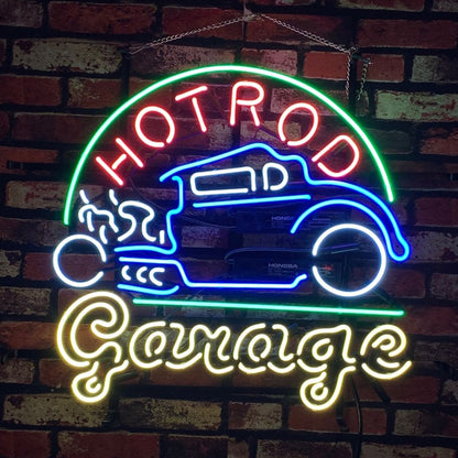 Hot Rod Garage Auto Car Neon Signs