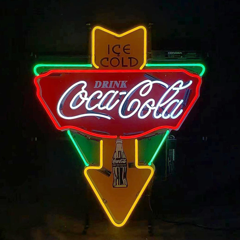 Ice Cold Drink Coca Cola Bottle Neon Signs Light