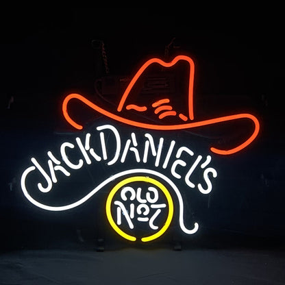 Jack Daniel's Old No.7 Whiskey Logo Neon Light Sign