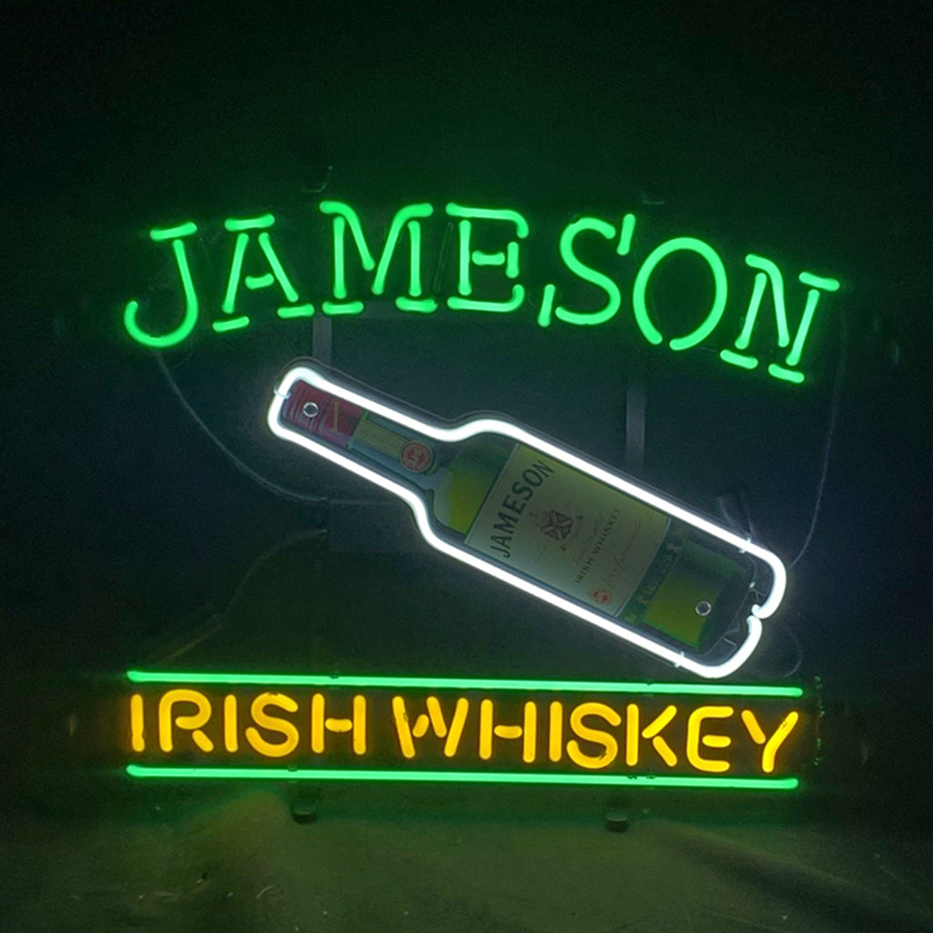 Jameson Irish Whiskey with Bottle Neon Light Sign