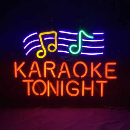 "Karaokke Tonight neon sign glass- perfect for garages, man caves or bedrooms"