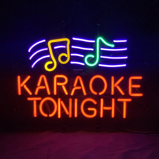 "Karaokke Tonight neon sign glass- perfect for garages, man caves or bedrooms"