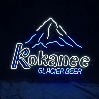 Kokanee Glacier Beer Snow Mountain Neon Light Sign