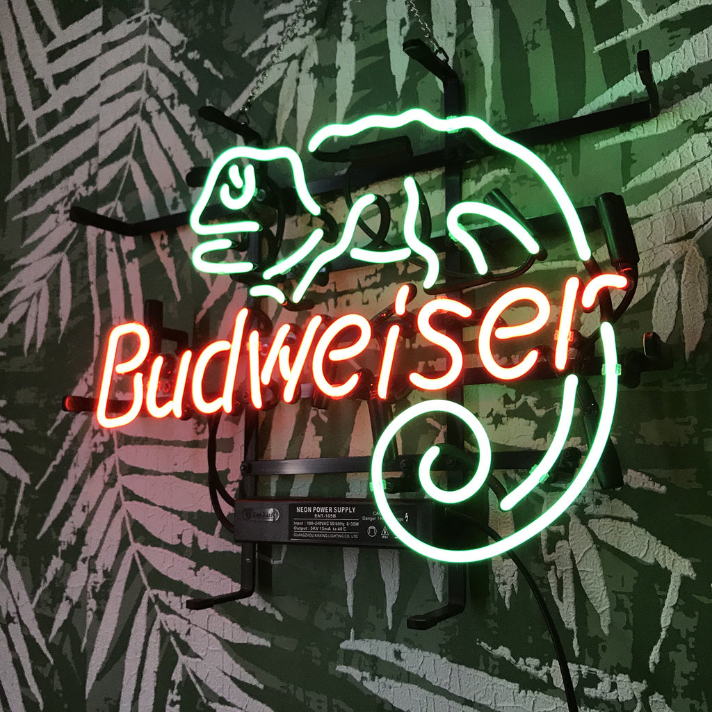 Lizard Budweiser Neon Light Sign