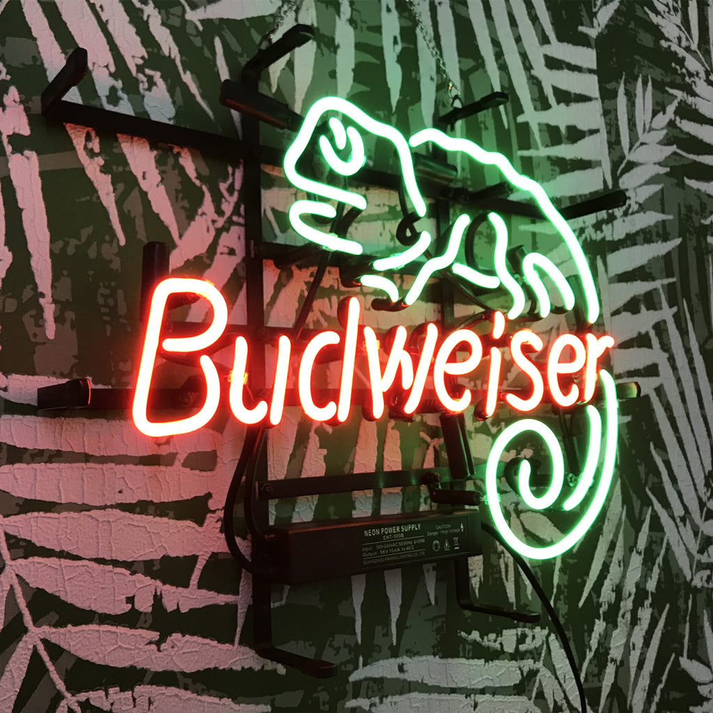 Lizard Budweiser Neon Light Sign