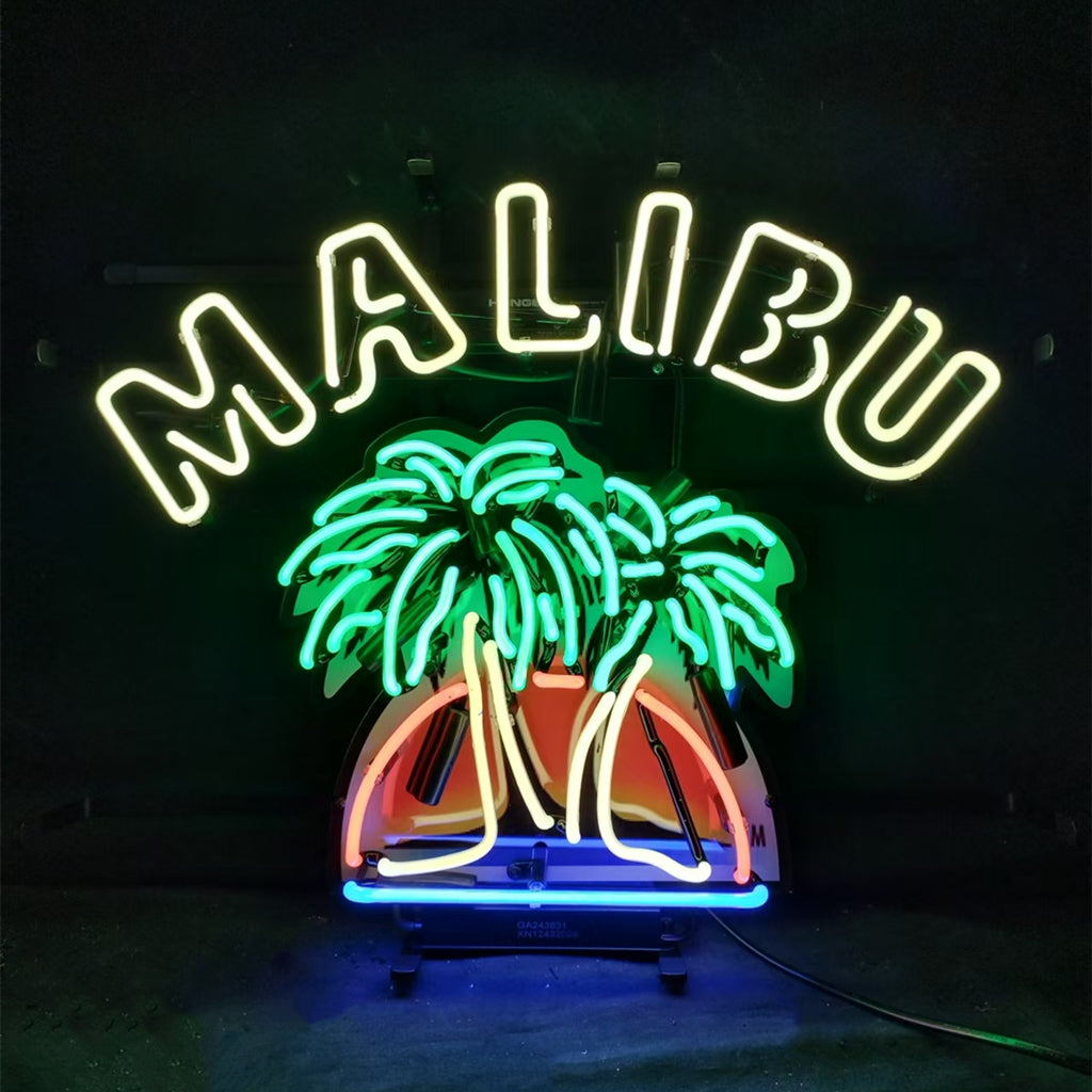 Malibu Beer Palm Tree Neon Signs