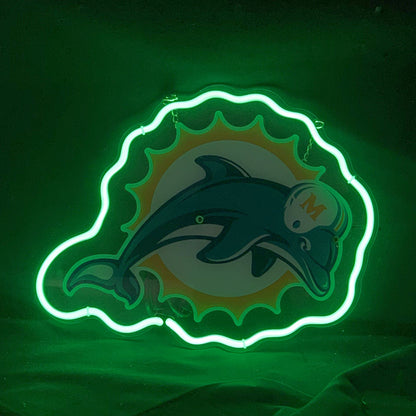 Miami Dolphins Football Logo Neon Signs Light