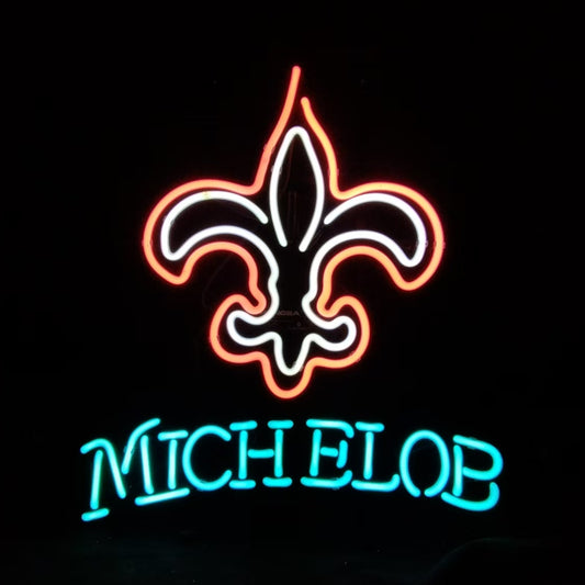 "Michelob Ultra with Fashion Logo neon sign glass - bright and vibrant logo, perfect for bars, business shop, garage, man caves wall decor."