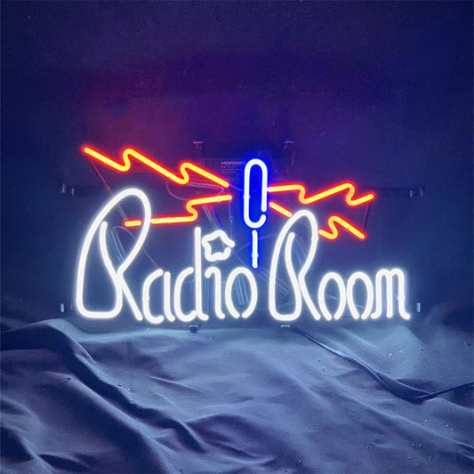 "Microphone Radio Room neon signs- perfect for business shop, bars, homes wall night lamp"