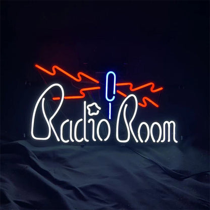 Microphone Radio Room Neon Light Sign