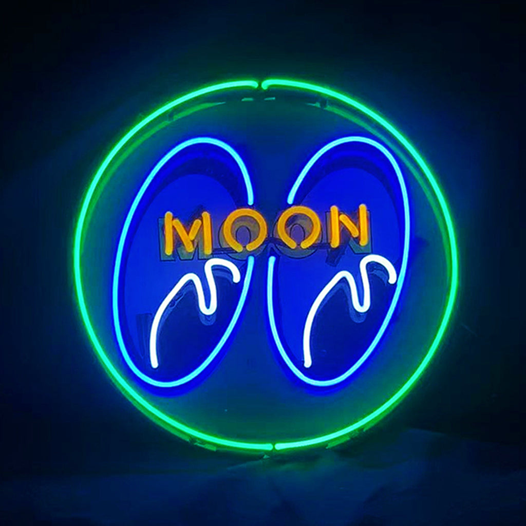 Moon Eyes Neon Signs Green